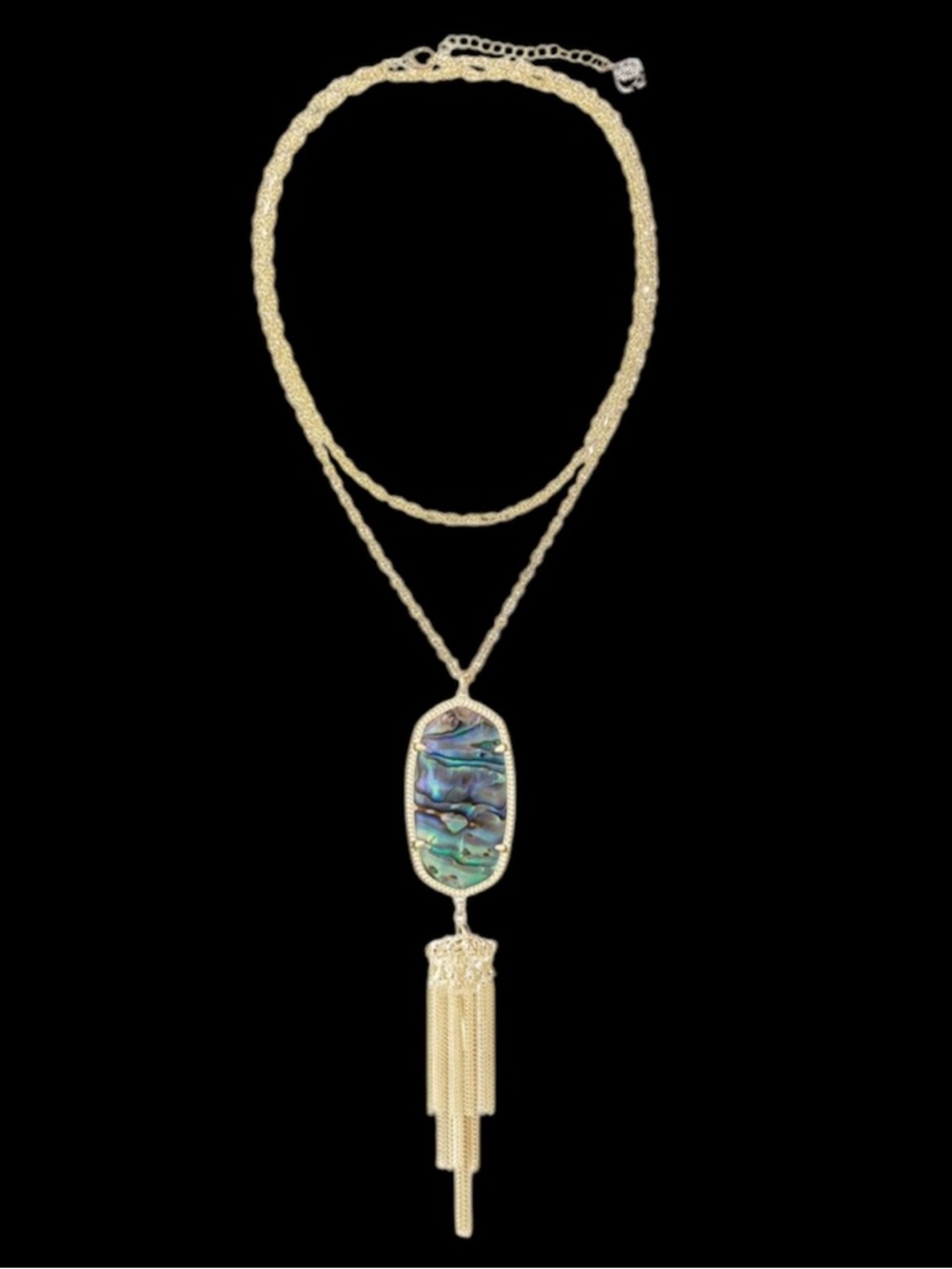 Kendra Scott Rayne Gold Pendant Necklace in Abalone